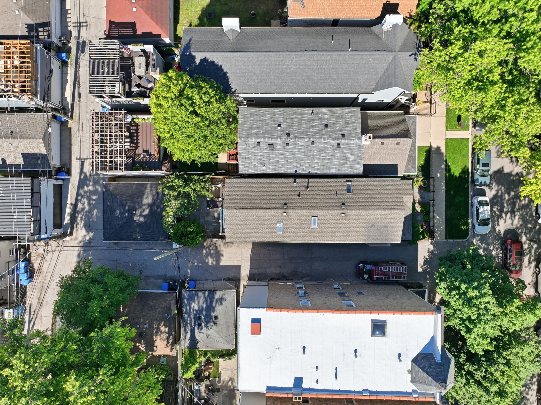 Overhead view of the lot