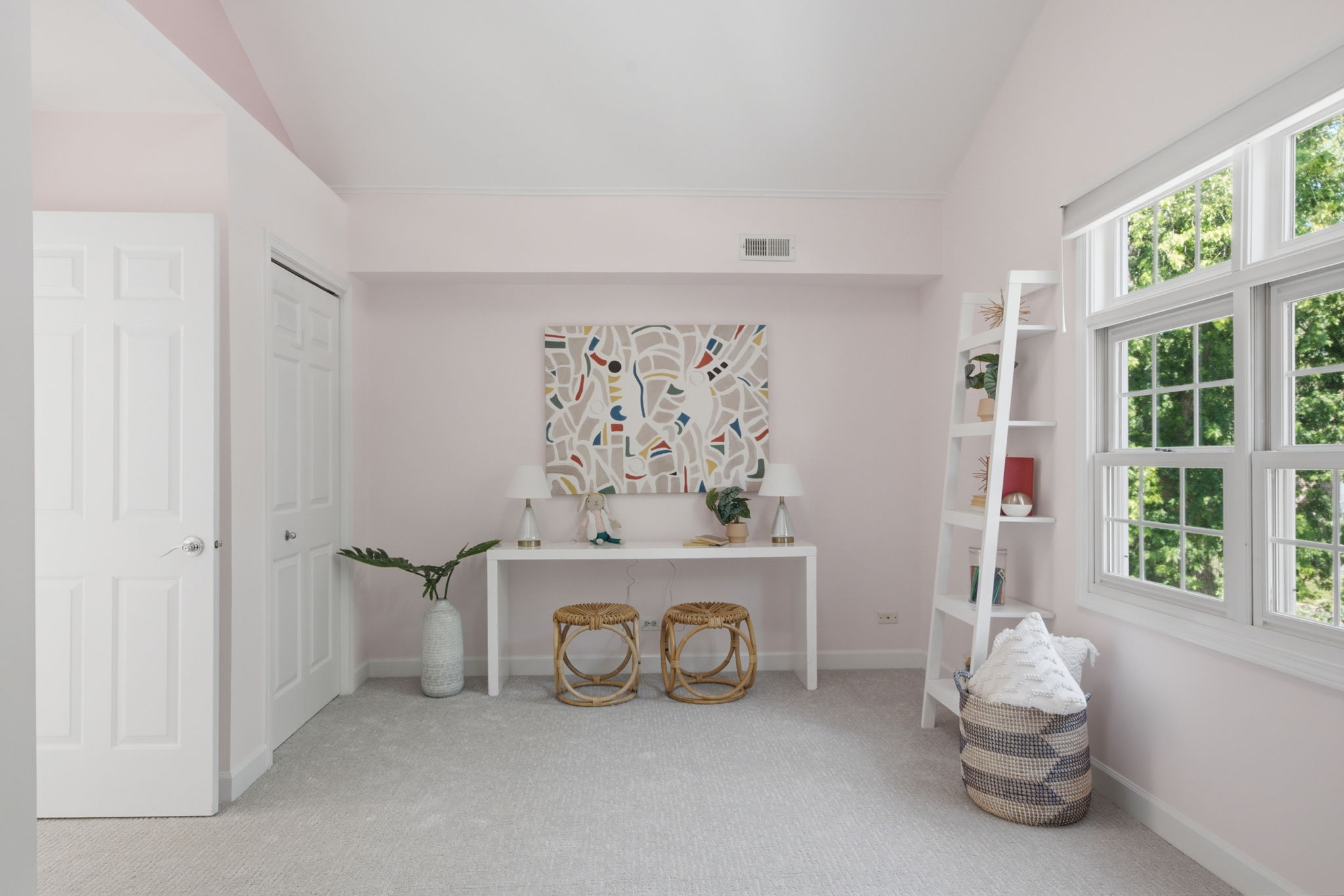 Bedroom with desk area