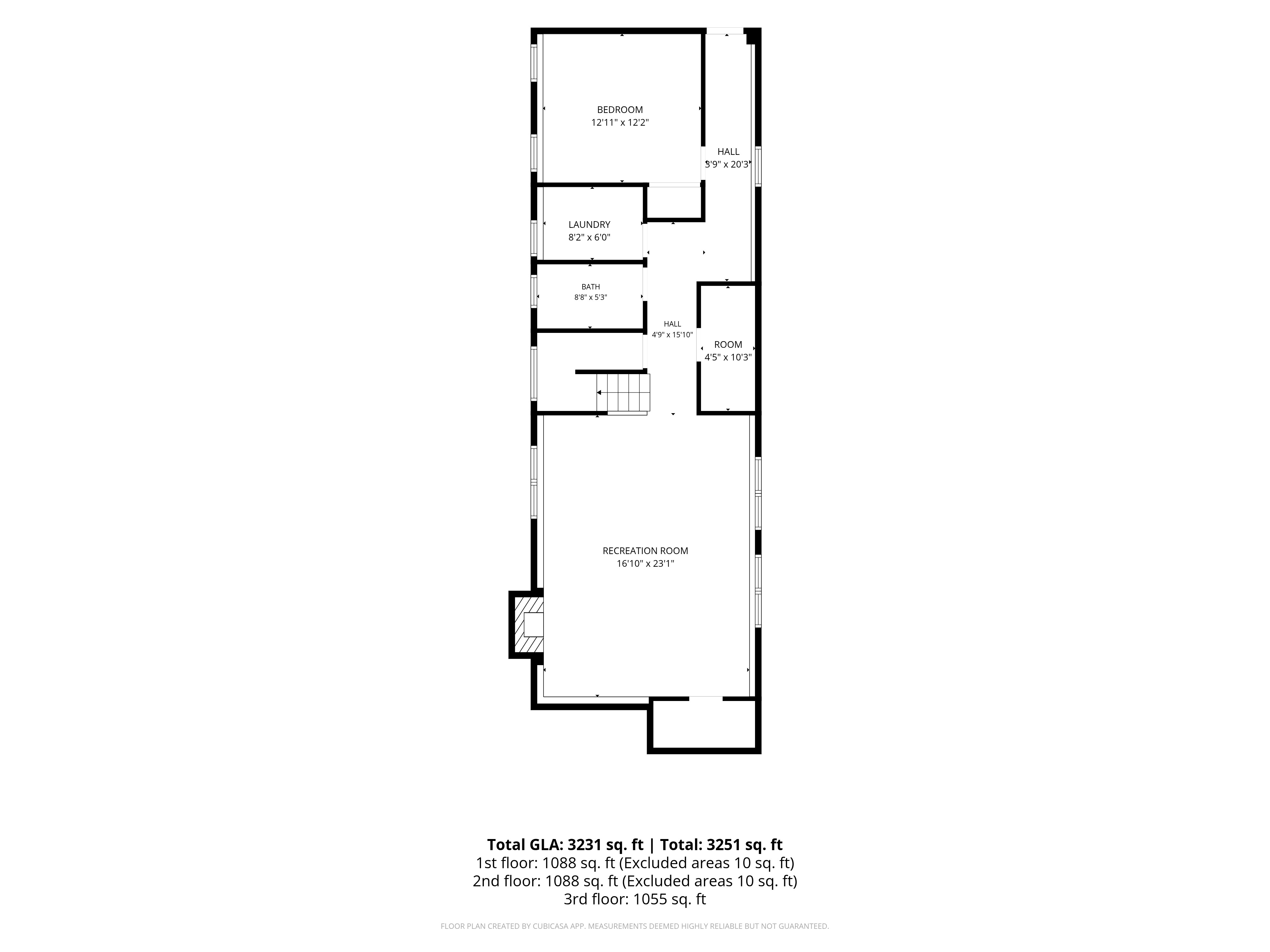 Lower level floor plan