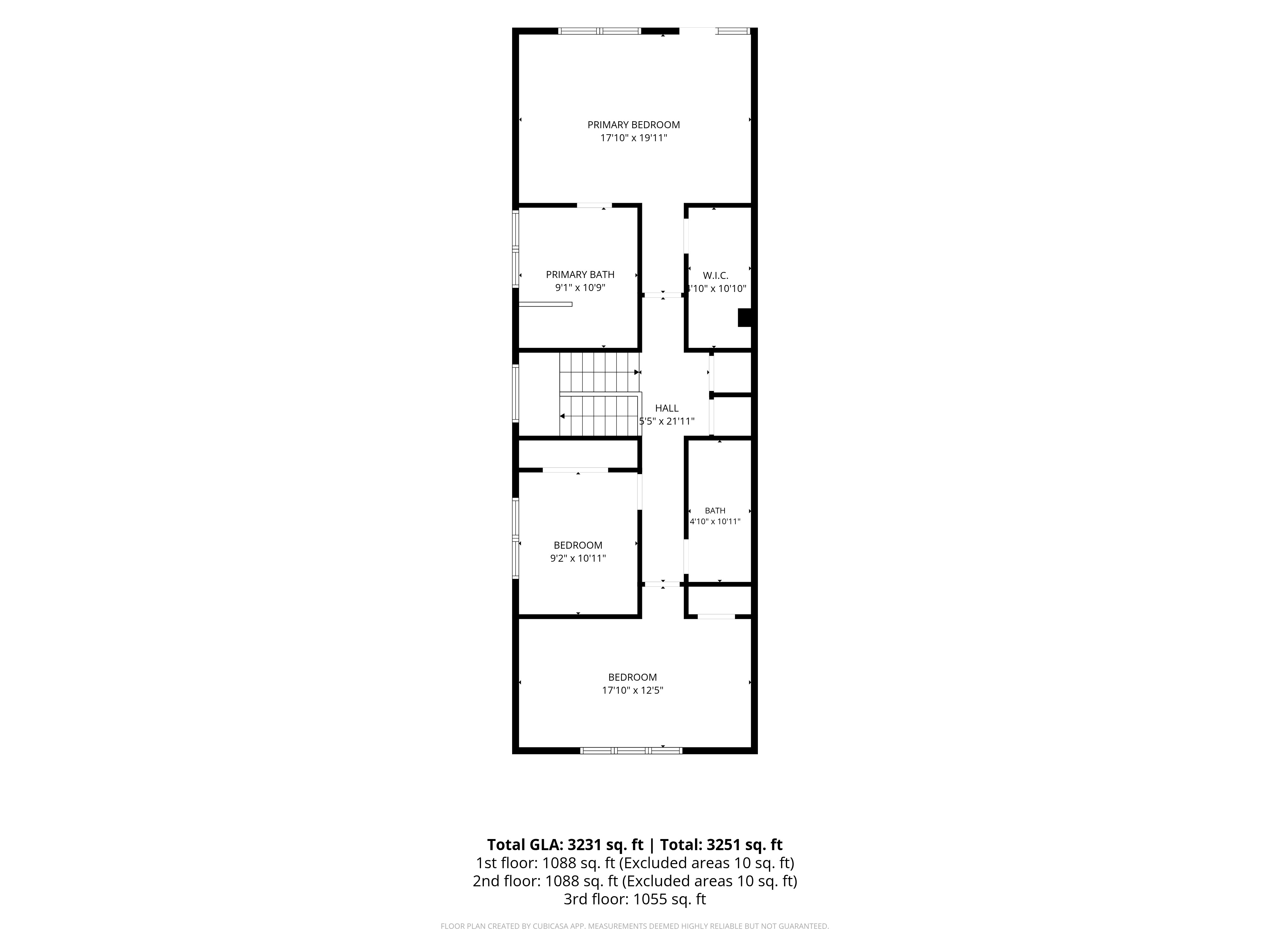 Upper level floor plan