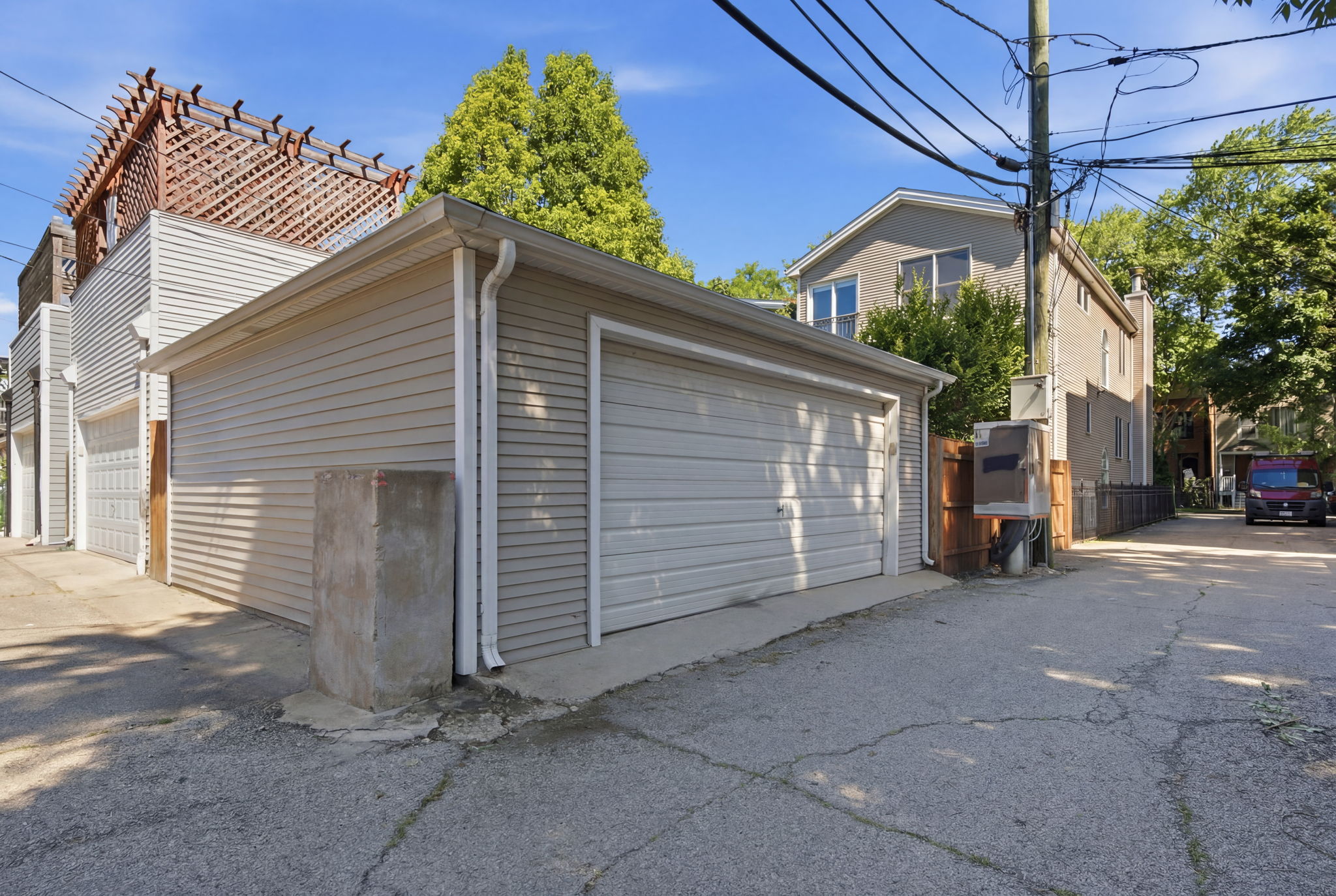 Two-car garage off the alley