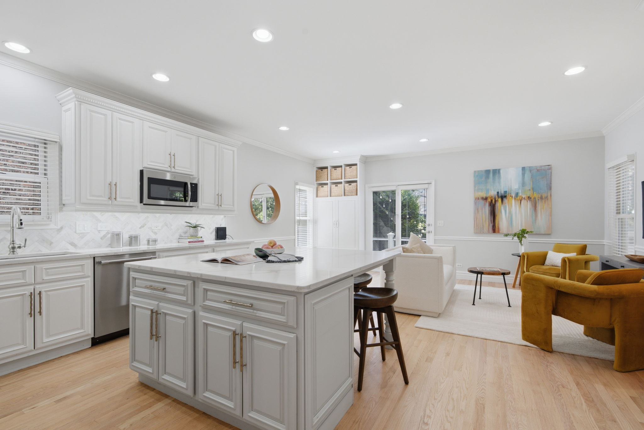 Kitchen open to family room