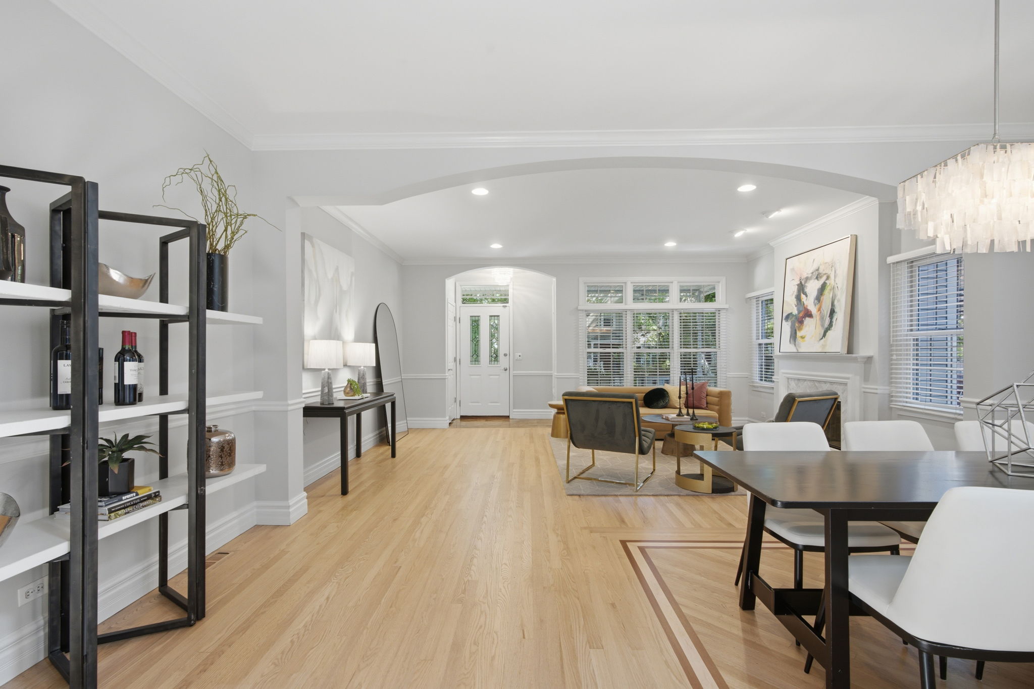 Open main level living and dining